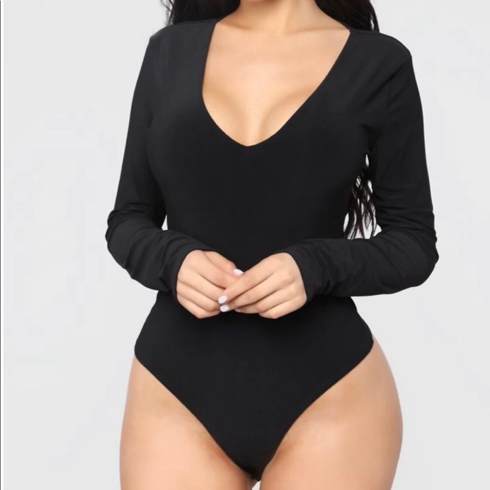 V neck bodysuit
